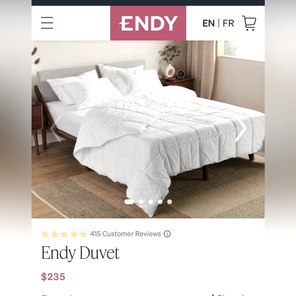 Endy Duvet Queen White
